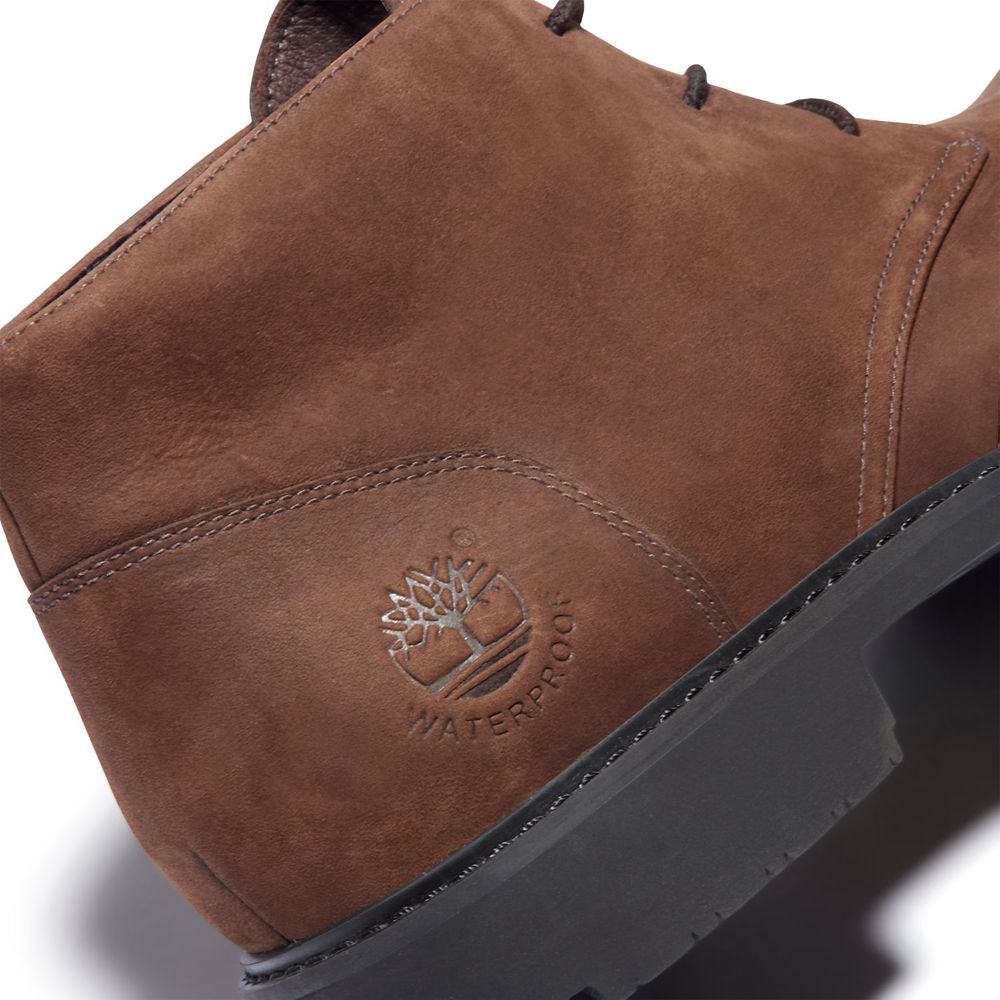 Timberland Chukka Μποτακια Ανδρικα Καφε - Stormbuck Waterproof - Greece 1659370-LE